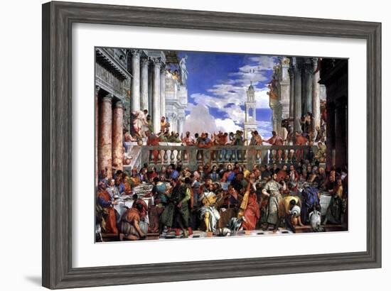 The Marriage at Cana-Paolo Veronese-Framed Art Print