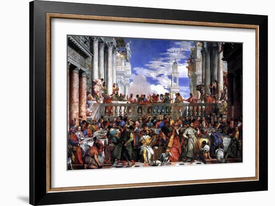 The Marriage at Cana-Paolo Veronese-Framed Art Print