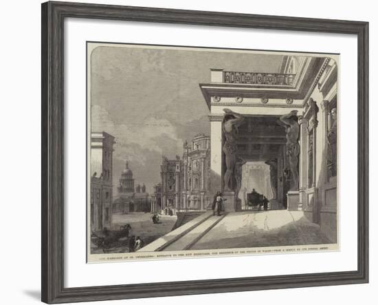 The Marriage at St Petersburg, Entrance to the New Hermitage, the Residence of the Prince of Wales-null-Framed Giclee Print