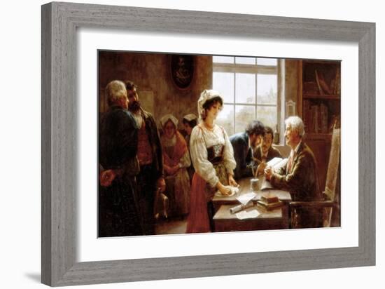 The Marriage Contract, 1895-Jose Rico y Cejudo-Framed Giclee Print