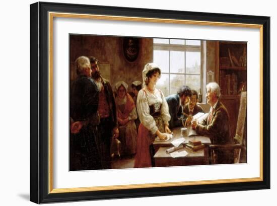 The Marriage Contract, 1895-Jose Rico y Cejudo-Framed Giclee Print