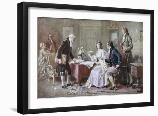 The Marriage Contract-Jean Leon Gerome Ferris-Framed Giclee Print