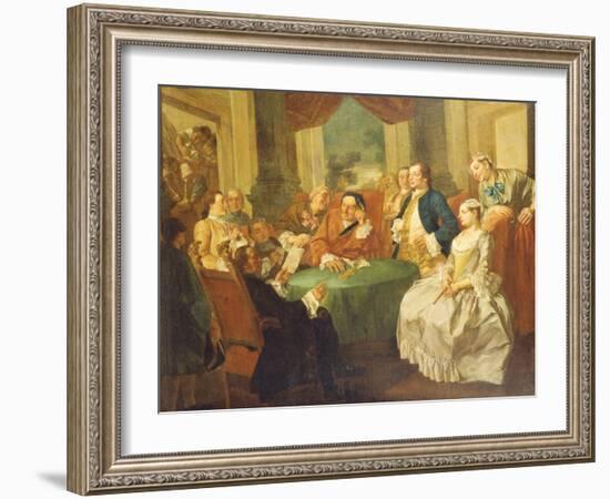 The Marriage Contract-Gaspare Traversi-Framed Giclee Print