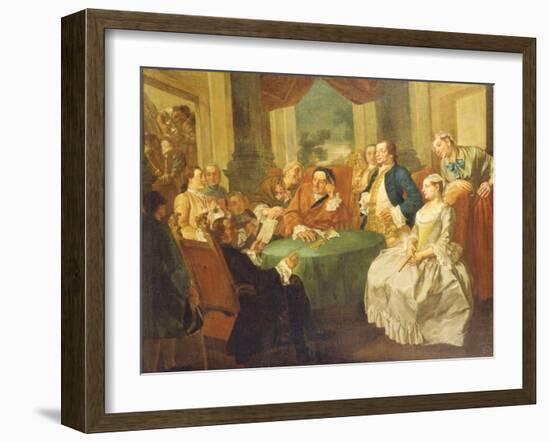 The Marriage Contract-Gaspare Traversi-Framed Giclee Print