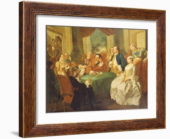 The Marriage Contract-Gaspare Traversi-Framed Giclee Print