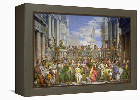 The Marriage Feast at Cana, about 1562/63-Paolo Veronese-Framed Premier Image Canvas