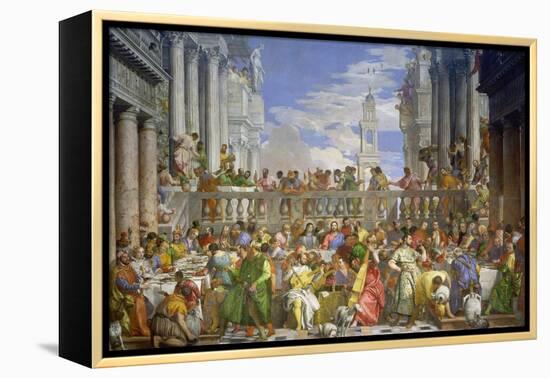 The Marriage Feast at Cana, about 1562/63-Paolo Veronese-Framed Premier Image Canvas