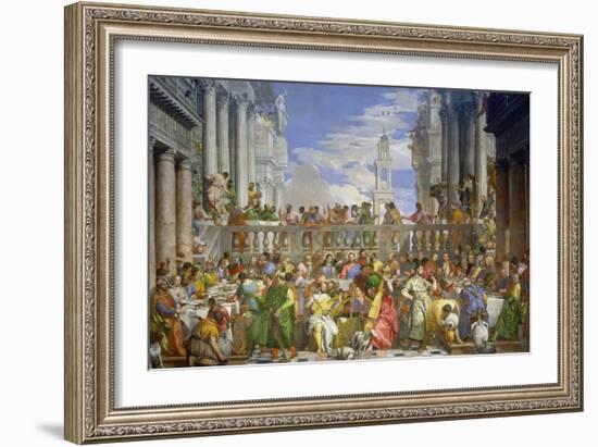 The Marriage Feast at Cana, about 1562/63-Paolo Veronese-Framed Giclee Print