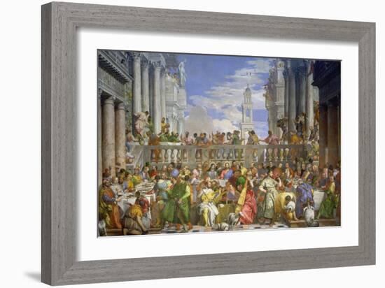 The Marriage Feast at Cana, about 1562/63-Paolo Veronese-Framed Giclee Print