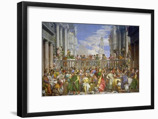 The Marriage Feast at Cana, about 1562/63-Paolo Veronese-Framed Giclee Print