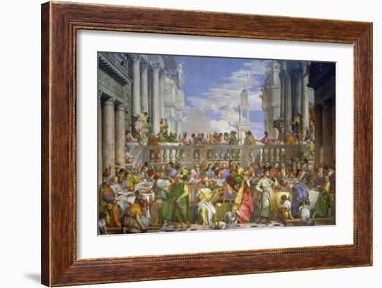 The Marriage Feast at Cana, about 1562/63-Paolo Veronese-Framed Giclee Print