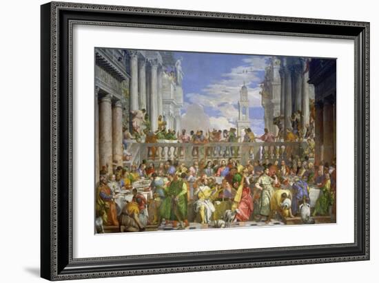 The Marriage Feast at Cana, about 1562/63-Paolo Veronese-Framed Giclee Print