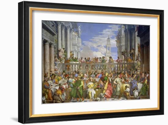 The Marriage Feast at Cana, about 1562/63-Paolo Veronese-Framed Giclee Print