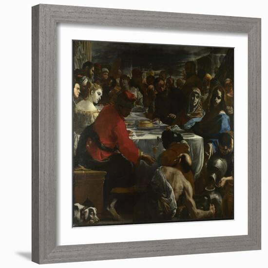 The Marriage Feast at Cana, C. 1655-1656-Mattia Preti-Framed Giclee Print