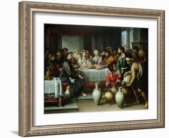 The Marriage Feast at Cana, C.1665-75-Bartolome Esteban Murillo-Framed Giclee Print