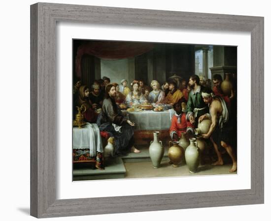 The Marriage Feast at Cana, C.1665-75-Bartolome Esteban Murillo-Framed Giclee Print