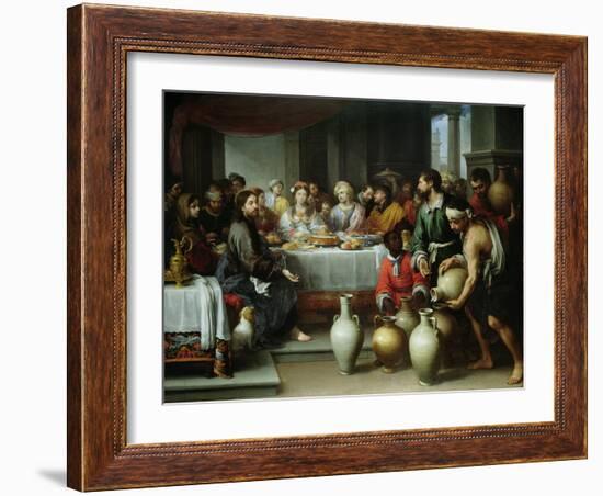 The Marriage Feast at Cana, C.1665-75-Bartolome Esteban Murillo-Framed Giclee Print