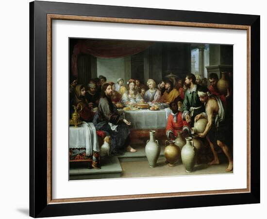 The Marriage Feast at Cana, C.1665-75-Bartolome Esteban Murillo-Framed Giclee Print