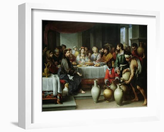 The Marriage Feast at Cana, C.1665-75-Bartolome Esteban Murillo-Framed Giclee Print