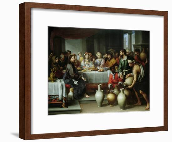 The Marriage Feast at Cana, C.1665-75-Bartolome Esteban Murillo-Framed Giclee Print