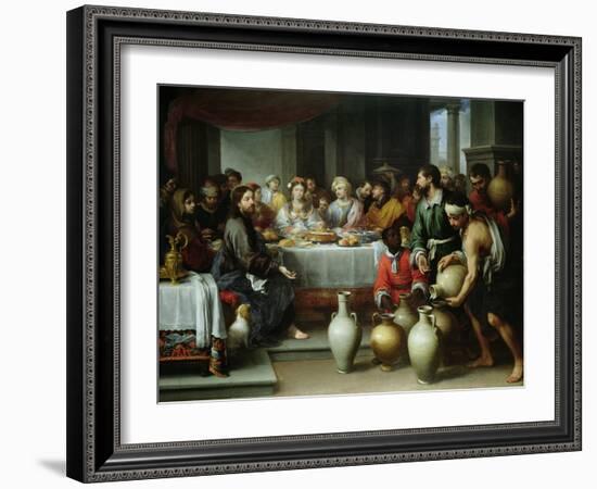 The Marriage Feast at Cana, C.1665-75-Bartolome Esteban Murillo-Framed Giclee Print