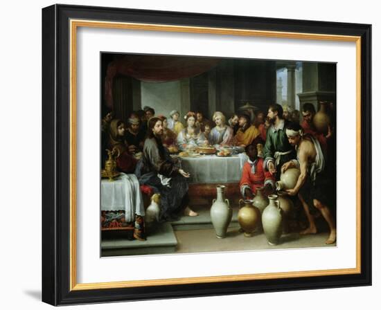 The Marriage Feast at Cana, C.1665-75-Bartolome Esteban Murillo-Framed Giclee Print