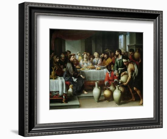 The Marriage Feast at Cana, C.1665-75-Bartolome Esteban Murillo-Framed Giclee Print