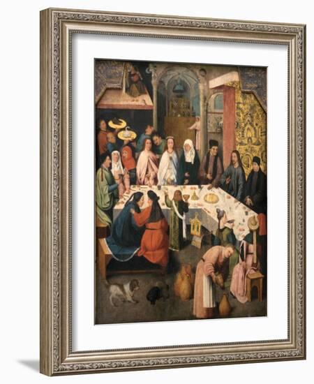 The Marriage Feast at Cana, Ca 1550-1565-Hieronymus Bosch-Framed Giclee Print