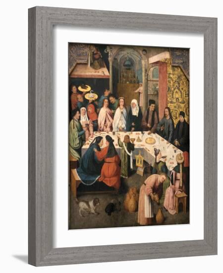 The Marriage Feast at Cana, Ca 1550-1565-Hieronymus Bosch-Framed Giclee Print