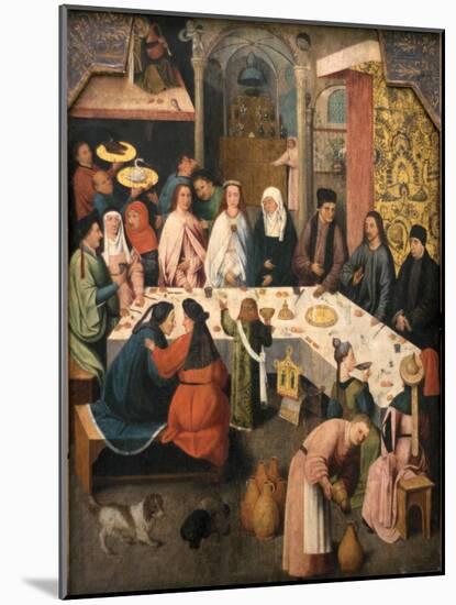 The Marriage Feast at Cana, Ca 1550-1565-Hieronymus Bosch-Mounted Giclee Print