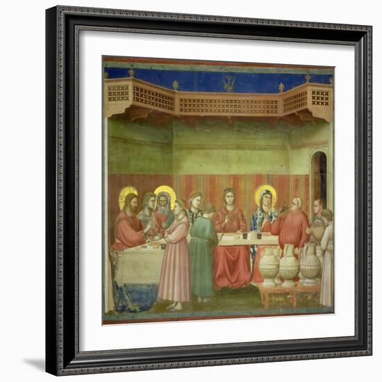 The Marriage Feast at Cana, circa 1305-Giotto di Bondone-Framed Giclee Print