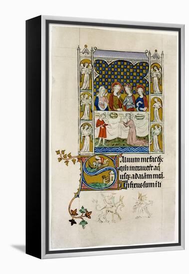 The Marriage Feast at Cana, Early 14th Century-null-Framed Premier Image Canvas