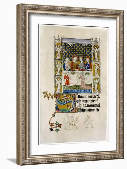 The Marriage Feast at Cana, Early 14th Century-null-Framed Giclee Print