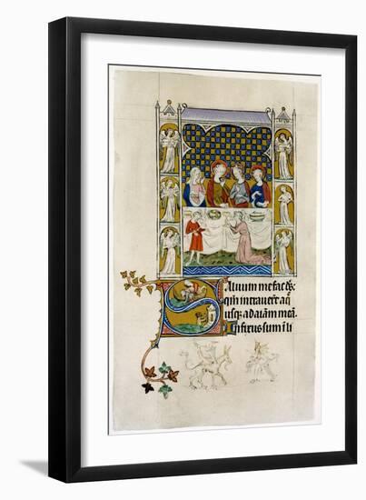 The Marriage Feast at Cana, Early 14th Century-null-Framed Giclee Print