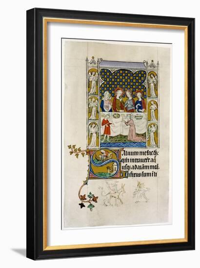 The Marriage Feast at Cana, Early 14th Century-null-Framed Giclee Print