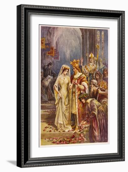 The Marriage of Arthur and Guinevere-null-Framed Art Print