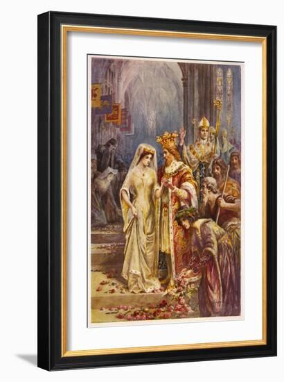 The Marriage of Arthur and Guinevere-null-Framed Art Print