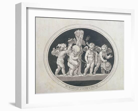 The Marriage of Cupid and Psyche, 1797-James Gillray-Framed Giclee Print