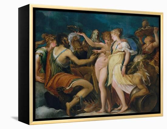 The Marriage of Cupid and Psyche, c.1550-Andrea Schiavone-Framed Premier Image Canvas