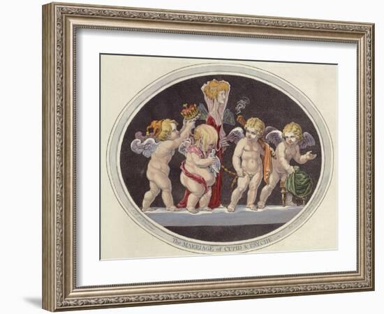 The Marriage of Cupid & Psyche, 1797 (Hand-Coloured Engraving)-James Gillray-Framed Giclee Print
