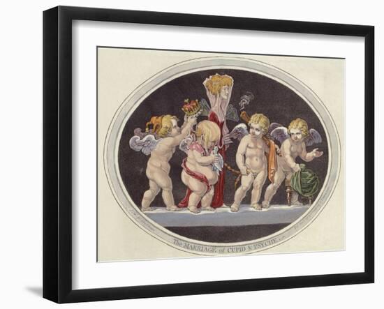 The Marriage of Cupid & Psyche, 1797 (Hand-Coloured Engraving)-James Gillray-Framed Giclee Print