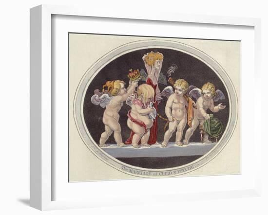 The Marriage of Cupid & Psyche, 1797 (Hand-Coloured Engraving)-James Gillray-Framed Giclee Print