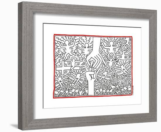 The Marriage of Heaven and Hell, 1984-Keith Haring-Framed Giclee Print