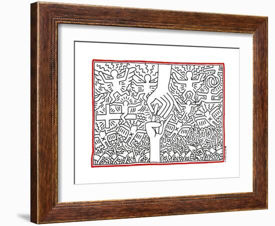 The Marriage of Heaven and Hell, 1984-Keith Haring-Framed Giclee Print