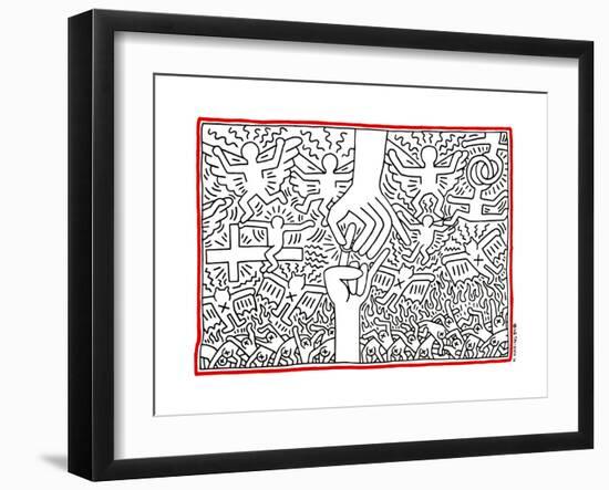 The Marriage of Heaven and Hell, 1984-Keith Haring-Framed Giclee Print