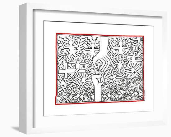 The Marriage of Heaven and Hell, 1984-Keith Haring-Framed Giclee Print