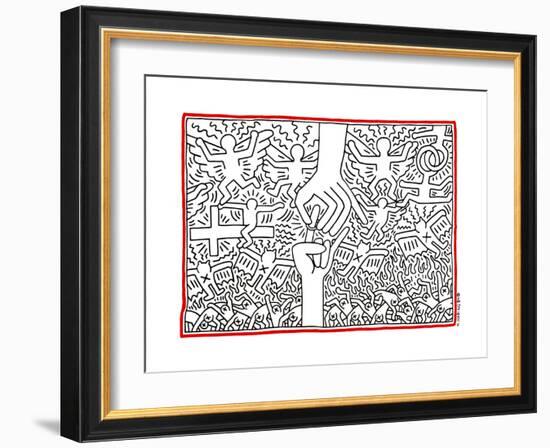 The Marriage of Heaven and Hell, 1984-Keith Haring-Framed Giclee Print