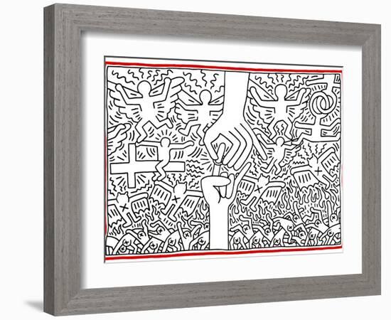 The Marriage of Heaven and Hell, 1984-Keith Haring-Framed Giclee Print