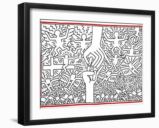 The Marriage of Heaven and Hell, 1984-Keith Haring-Framed Giclee Print