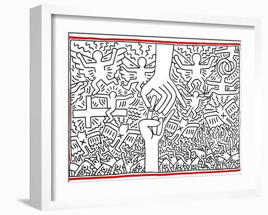 The Marriage of Heaven and Hell, 1984-Keith Haring-Framed Giclee Print